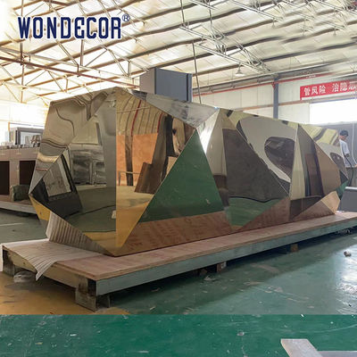 Triangle metal white marble bar counter