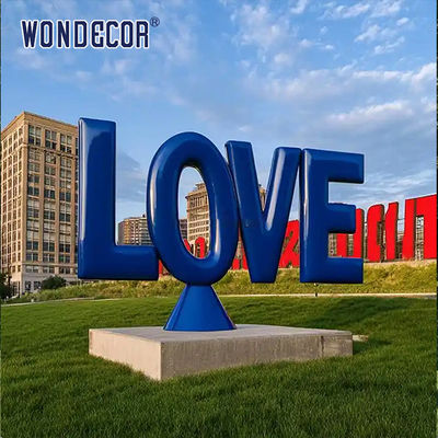 Customized park metal art word LOVE letter stainless steel sculpture