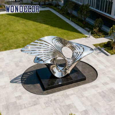 Large Outdoor Stainless Steel Art - Style Sculpture, Modern Urban Landscape Decorative Ornament
