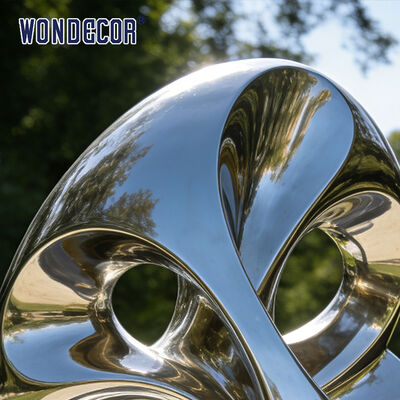 Large-scale Metal Art Abstract Geometric Stainless Steel Sculpture for Outdoor Parks