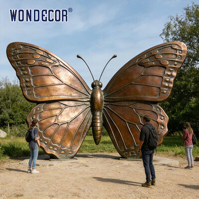 Large Bronze Monarch butterfly Sculpture Outdoor Garden Decor Life-Size Metal Art Statue for Park